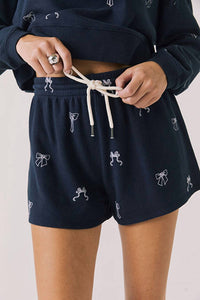 Chaser Tossed Bows Shorts in navy - women's shorts - view 4