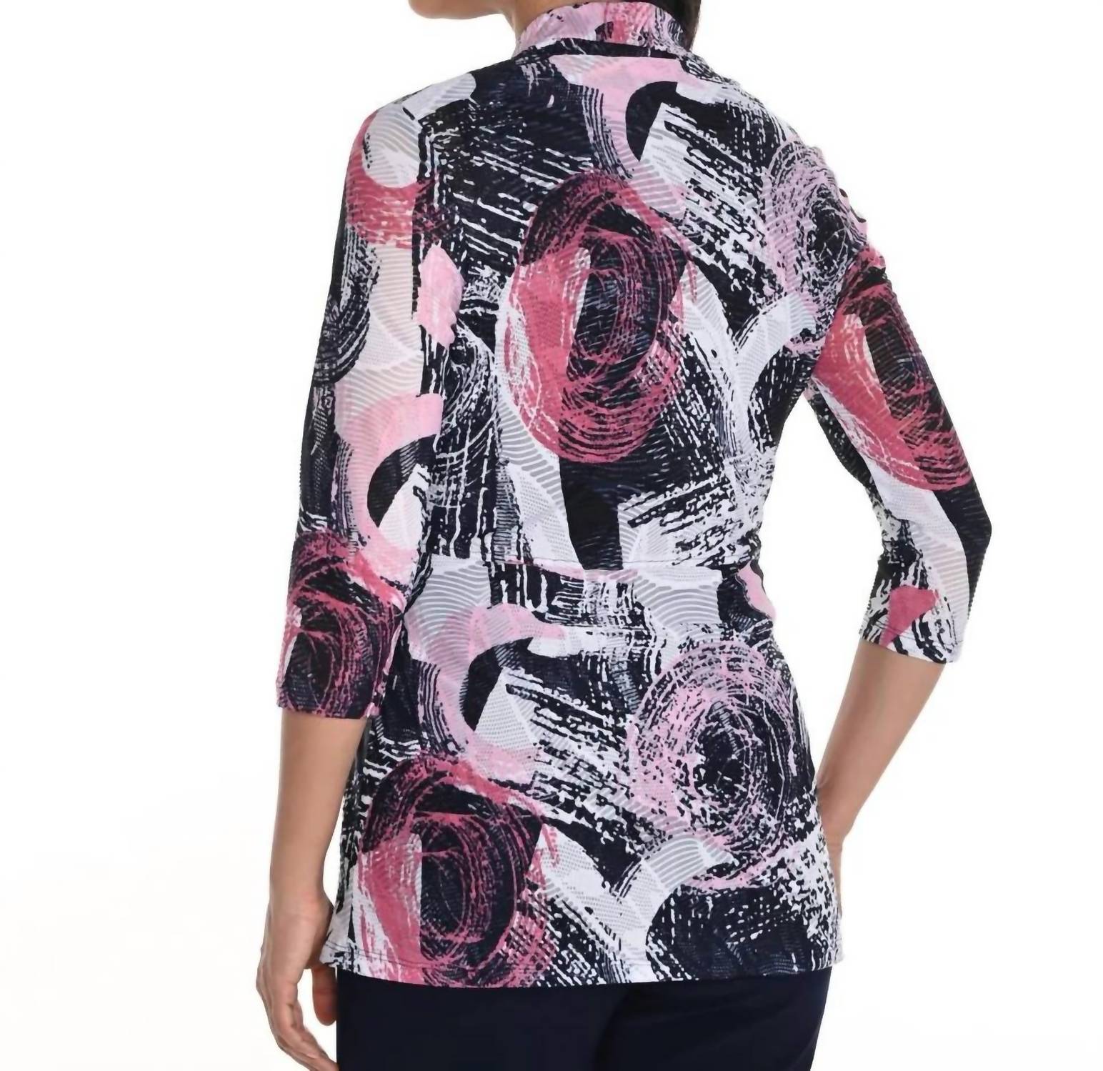 Frank Lyman - Throw-over Abstract Floral Cardigan