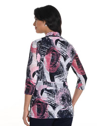 Frank Lyman - Throw-over Abstract Floral Cardigan
