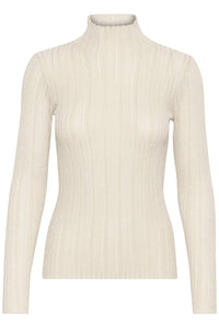 Soaked In Luxury - Laisa Metallic Turtleneck Pullover Sweater