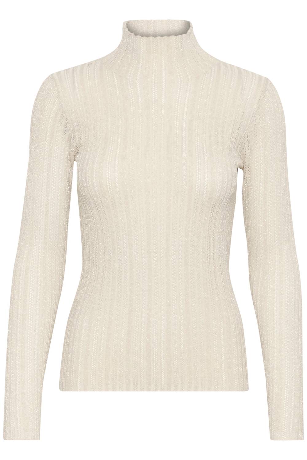 Soaked In Luxury - Laisa Metallic Turtleneck Pullover Sweater