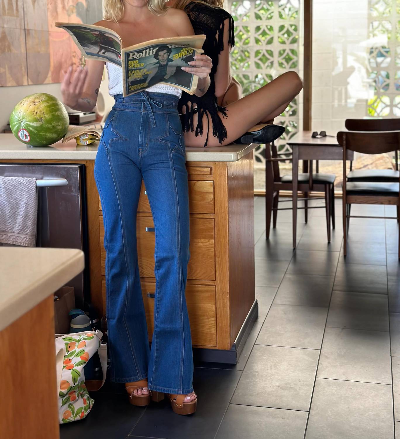 Stoned Immaculate - Star Bell Flare Leg Jeans