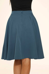 Orchid Bloom - Embroidered Poodle Swing Skirt