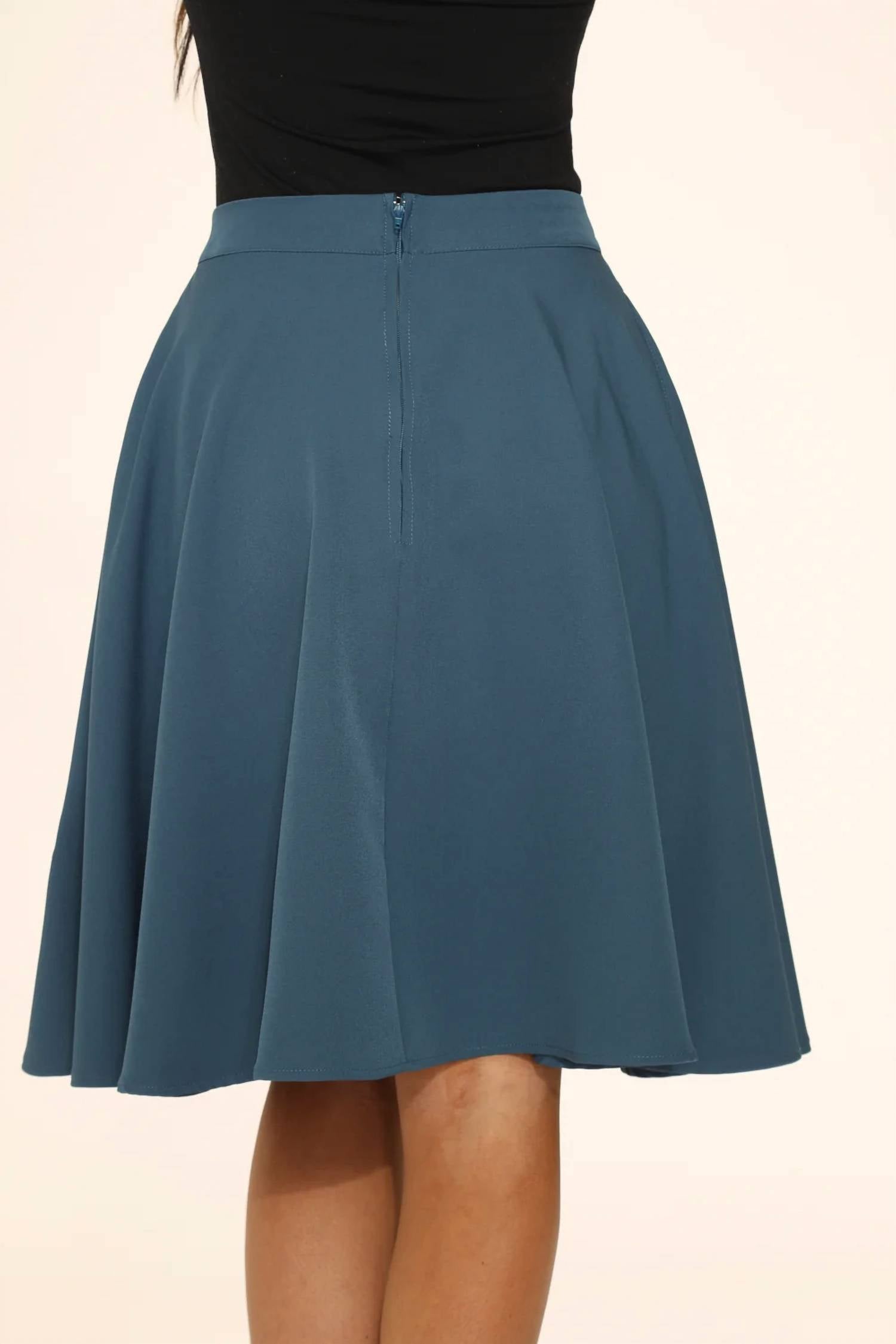 Orchid Bloom - Embroidered Poodle Swing Skirt