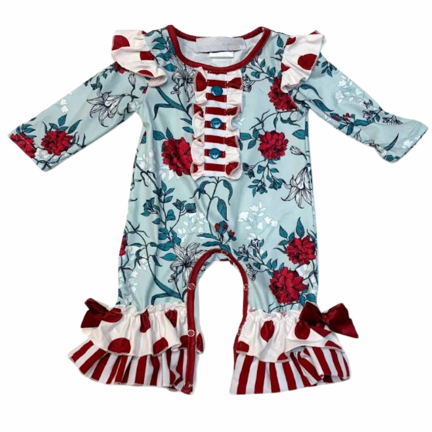 Okie + Lou - Girls Petals & Play Romper