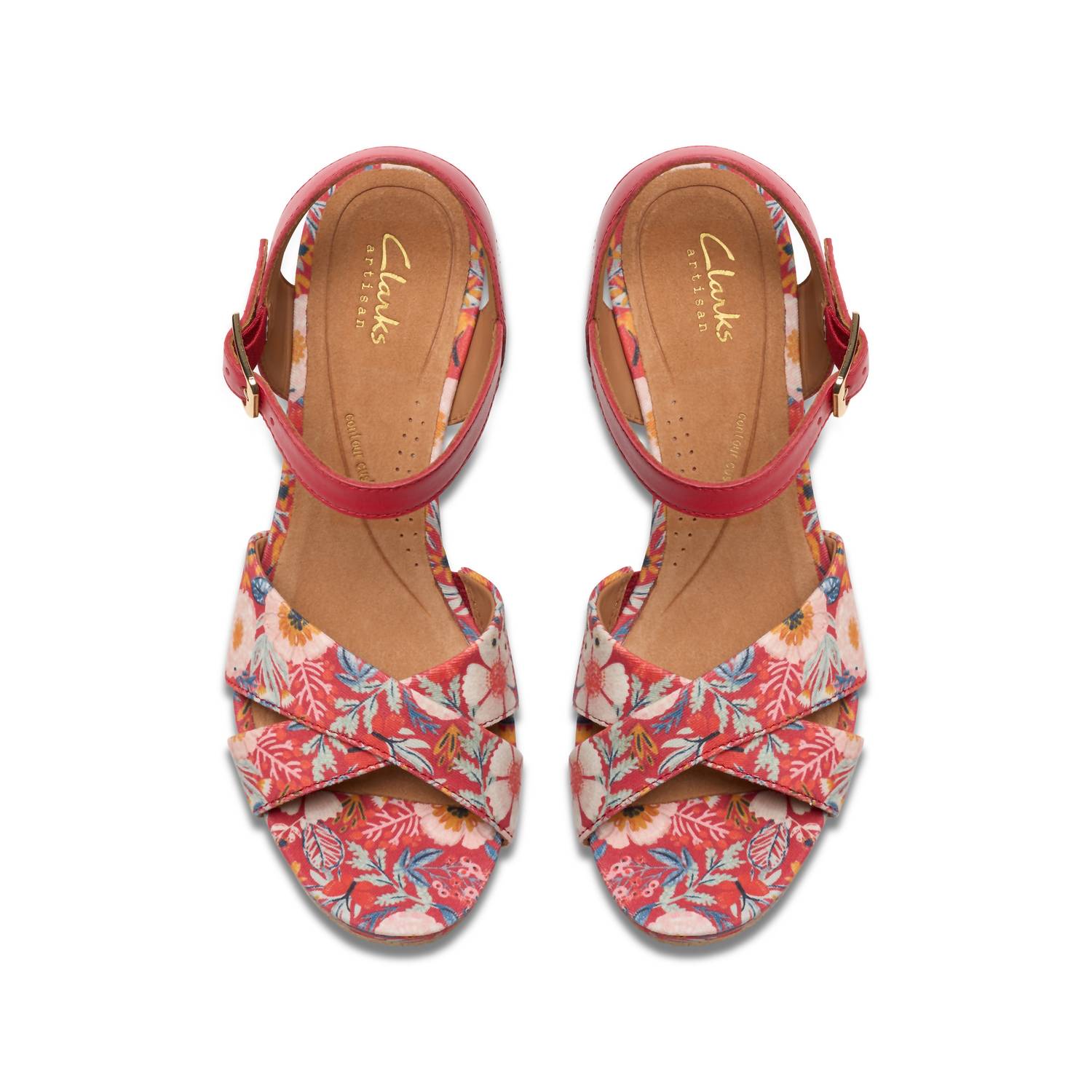 Clarks - Women's Chicly Floral Wedge Sandal
