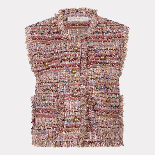 Esqualo - Women's Gillian Gilet Tweed Jacket Vest