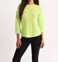 Angel Apparel - Ribbed Three Quarter Sleeve Top