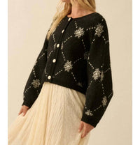Promesa - Snowflake Jacquard Dolman Cardigan