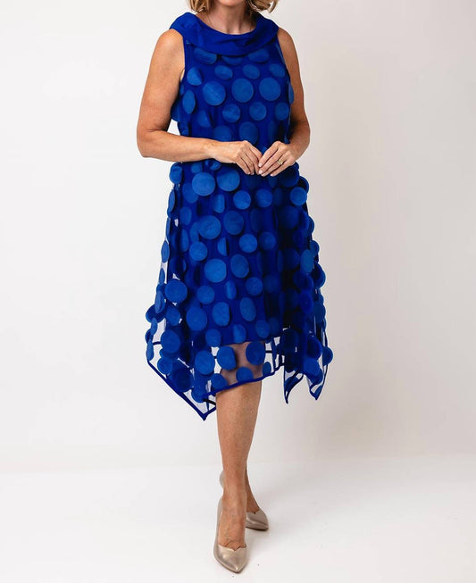 Joseph Ribkoff - 3d Dot Mesh Trapeze Dress