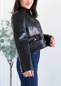 Habitual - Patent Shearling Jacket