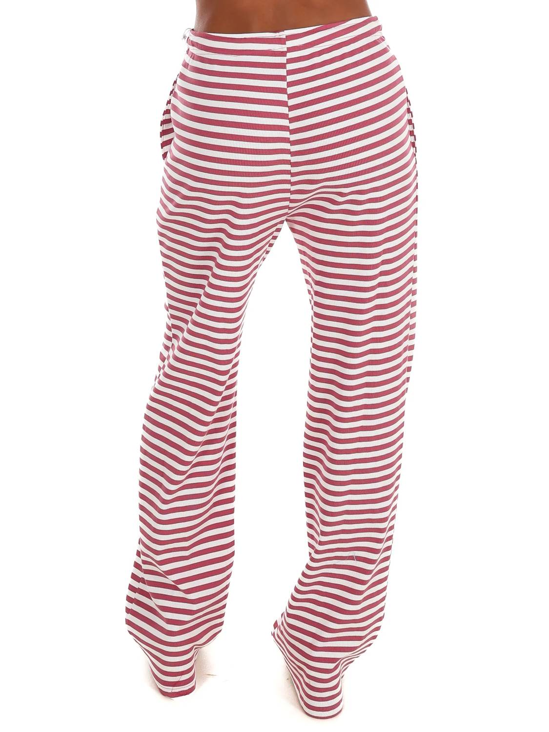 Bailey Rose - Sweet Intentions Striped Ribbed Drawstring Lounge Pants