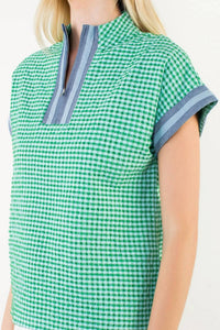 Thml - Short Sleeve Gingham Patterned Top