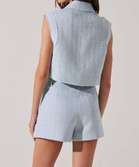 Astr - Jhene Tweed Sleeveless Top