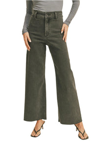 Harris Boulevard Faded Stretch Cotton Pant in black - women's jeans