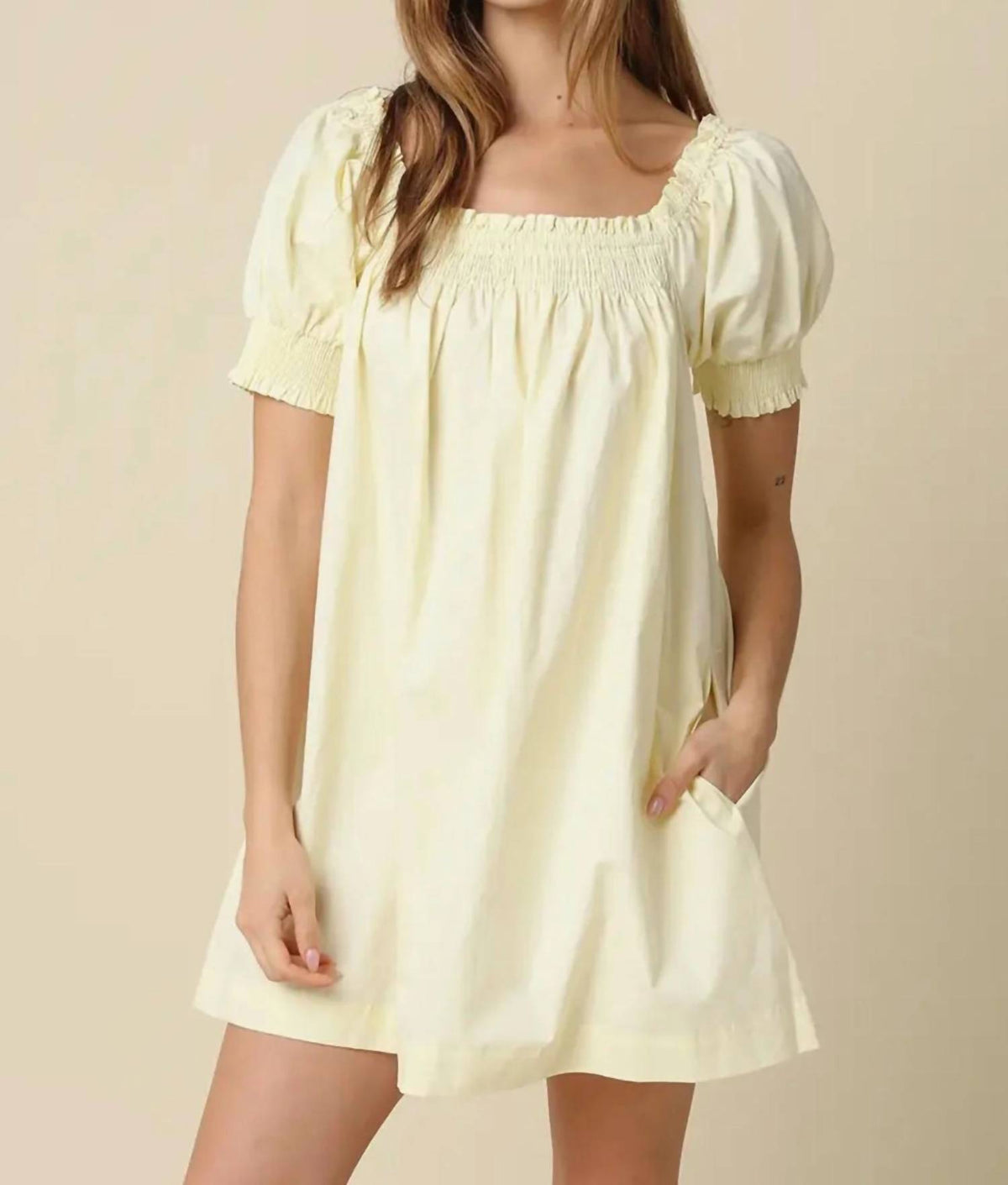 Olivaceous - Sophie Smocked Dress