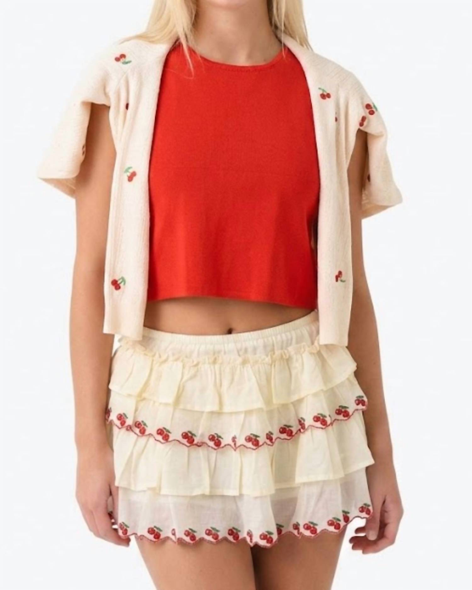 Lele - Jemma cherry skirt