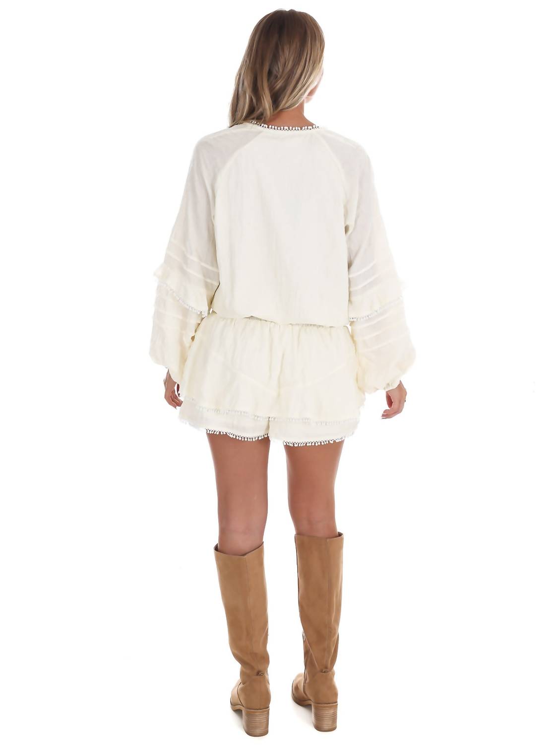Le Lis - Sunlit Stroll V-Neck Romper