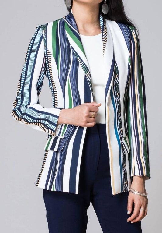 Sachin & Babi - Colored Striped Open Front Blazer