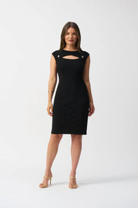 Joseph Ribkoff - Cutout Yoke Sheath Dress