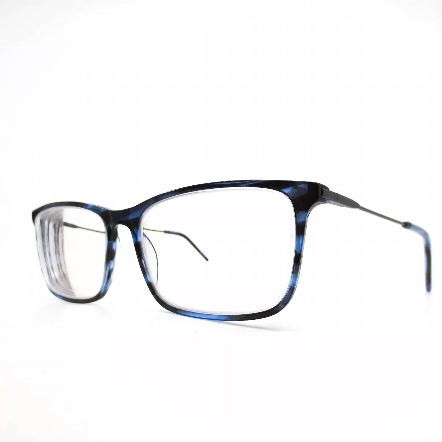 Robert Mitchel - Men's Eyeglasses Frames Rmxl 20203 Bl Blue Horn Gray Large