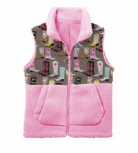 Shea Baby - Boot Print Fleece Vest