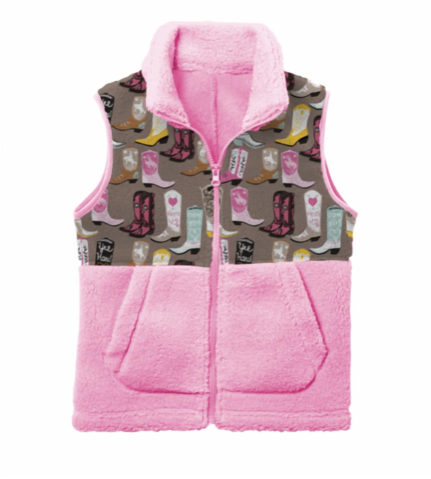 Shea Baby - Boot Print Fleece Vest