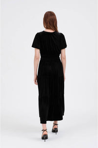 August Sky - Tiered Empire Waist Midi Dress