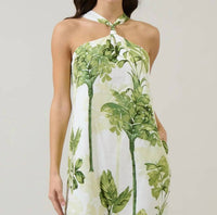 Sugarlips - Palmet Tropical Amory Halter Mini Dress