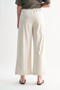 Fun 2 Fun Wide Leg Corduroy Pant in cream - women's pants - alternate view