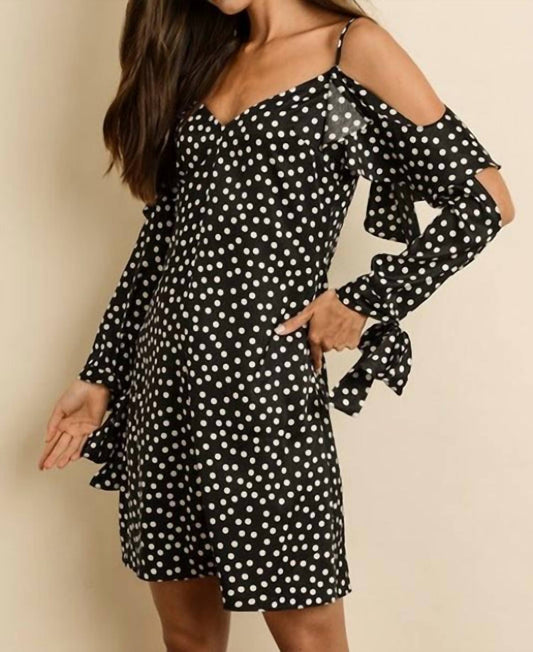 Dress Forum - Polka Dot Flutter Mini Dress