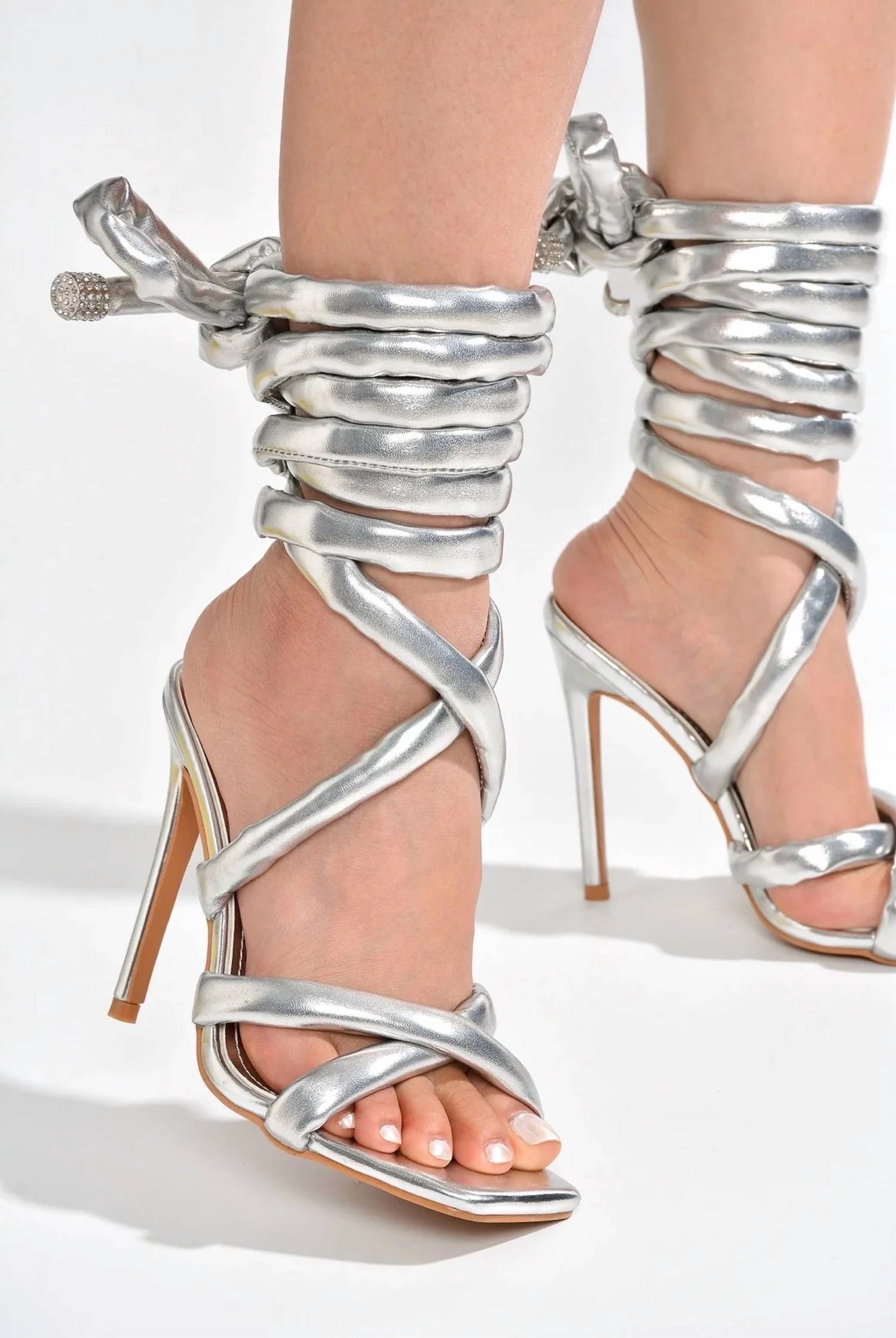 Cape Robbin - Women's Roberta Lace Up Detail High Heels