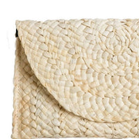 Top It Off - Women's Eliza Rattan Woven Straw Clutches