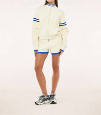 P.E. NATION Odyssey Knit Cardigan in white - women's cardigan