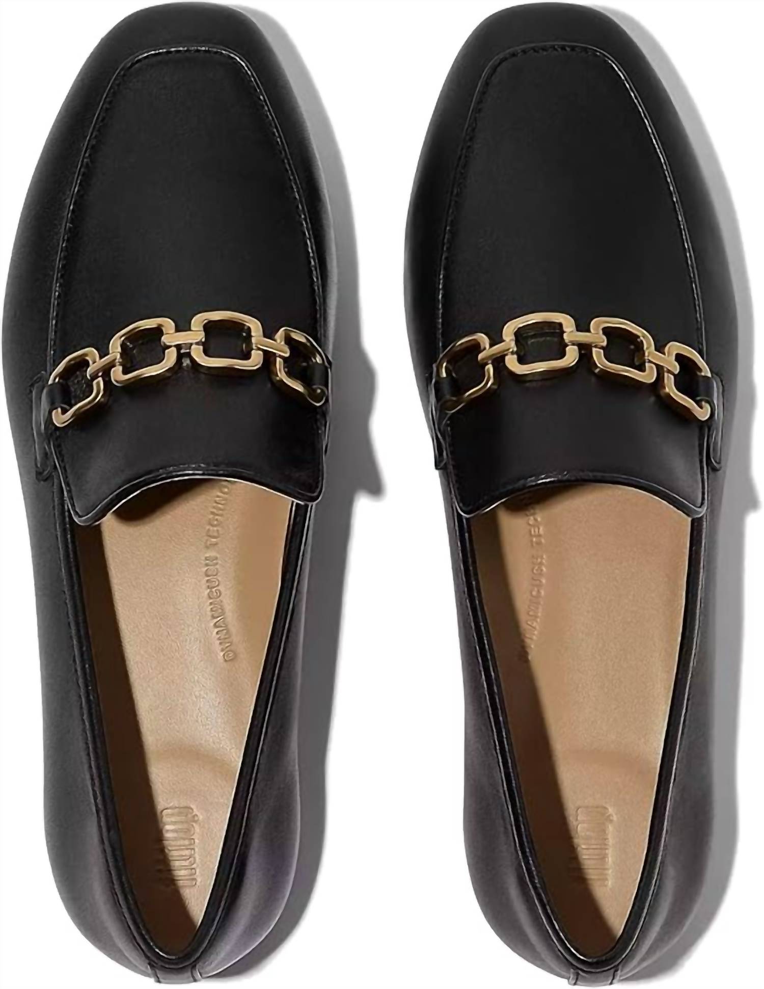 Fitflop - Women's Delicato Square-chain Soft Leather Loafers