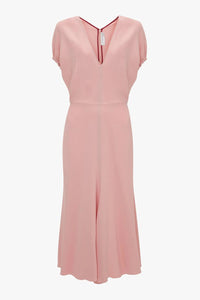 Victoria Beckham - Fluid Cady Blouson Detail Midi Dress