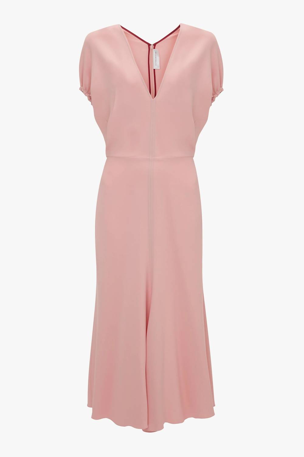 Victoria Beckham - Fluid Cady Blouson Detail Midi Dress