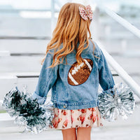 Sweet Wink - GAME DAY FOOTBALL SEQUIN PATCH JACKET