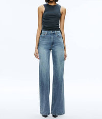 Alice + Olivia - Chrissy Crewneck Ruched Crop Top
