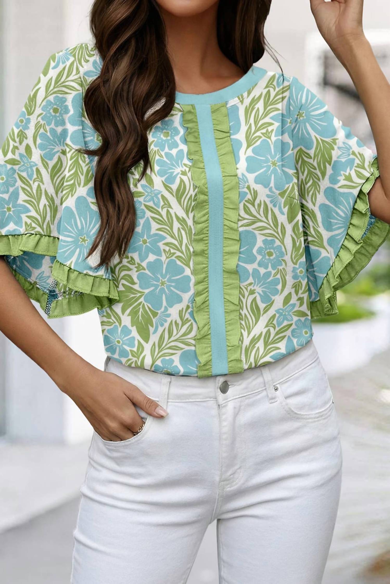 Aapparella - Floral Print Blouse