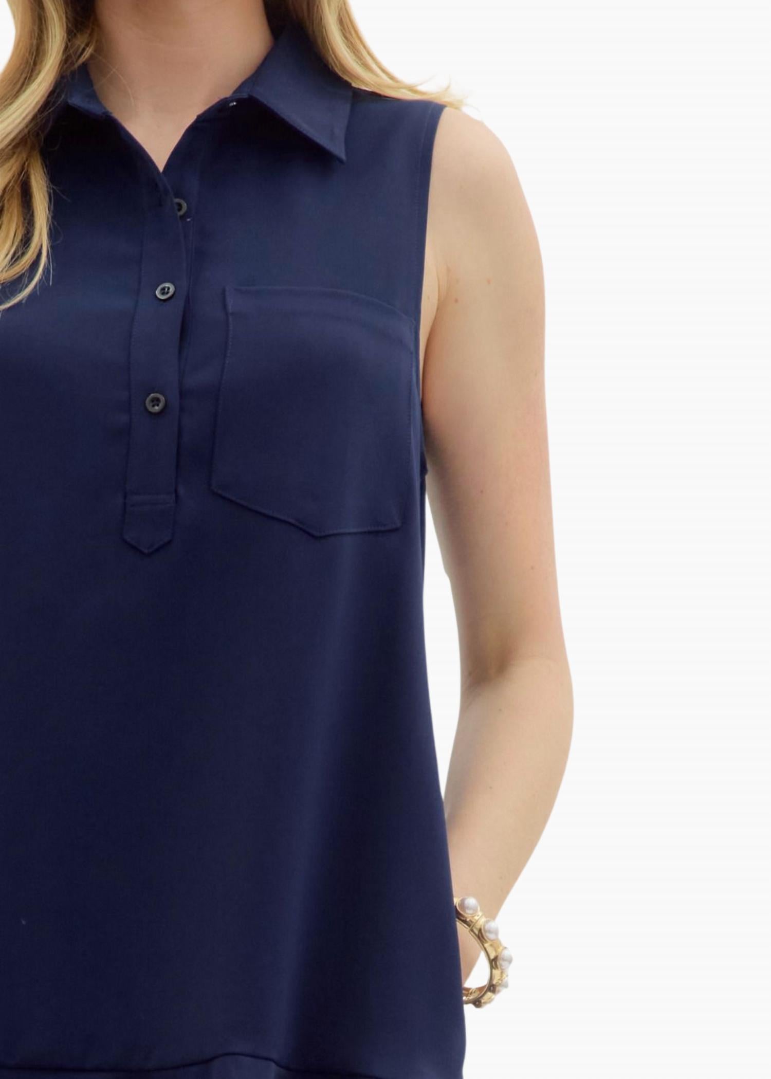 entro Weekend Mini Dress in navy - women's dress - view 4