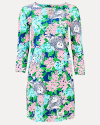 Lilly Pulitzer NADINE UPF 50+ DRESS in starlight navy lydia the lion - women's dress - view 7
