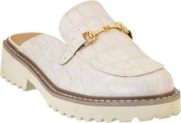 Corkys Footwear Womens Wingin It Heeled Mule in ivory snake - women's shoe - alternate view