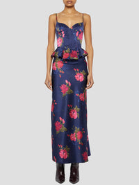 Prabal Gurung - Bias Floral Midi Skirt