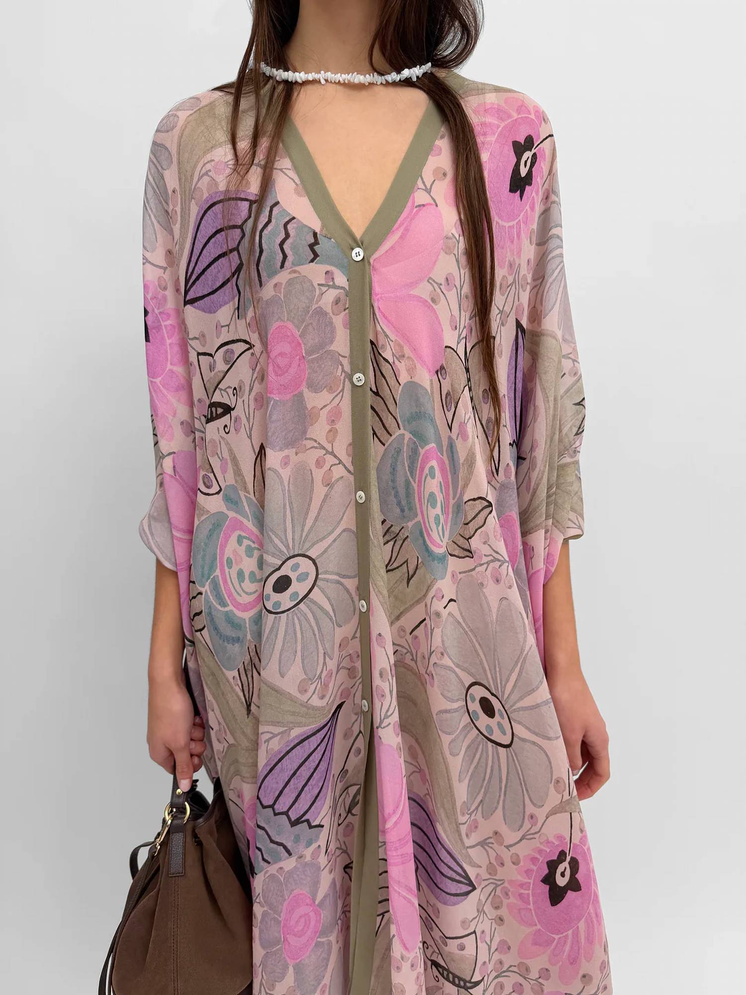 Rodebjer - Agave Silk Caftan Dress