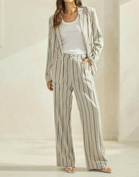Able - Striped Linen Blend Trouser Pants
