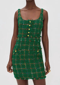 L'Agence - Valli Square Neck Mini Dress