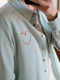 J. Society - Embroidered Heart Shirt