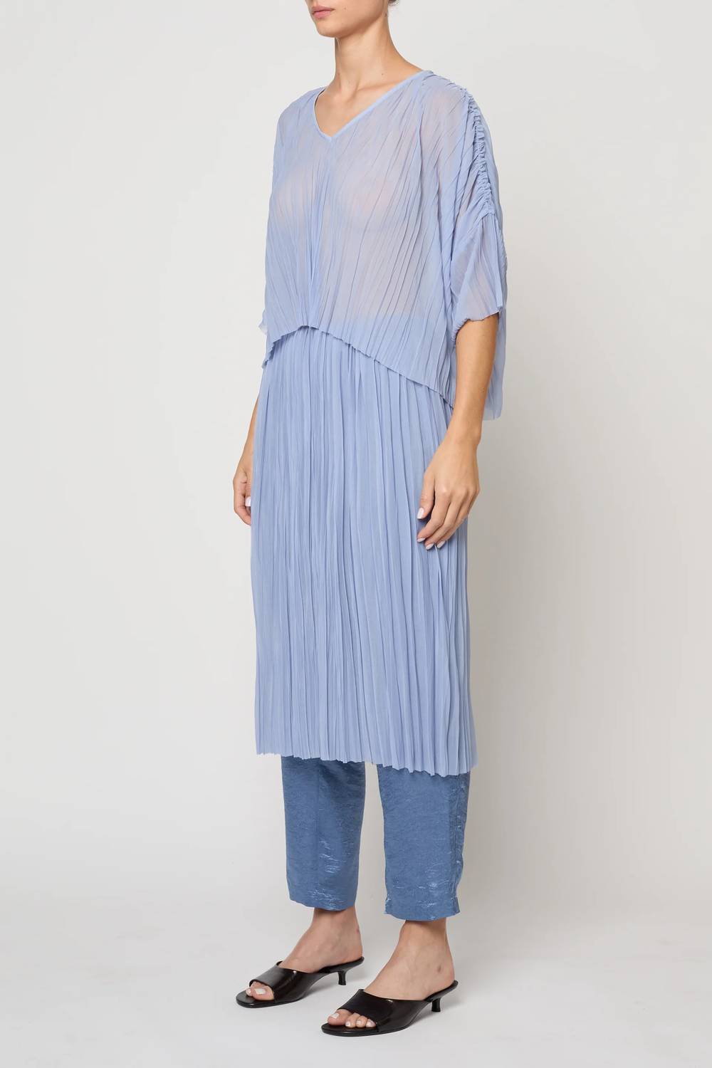 Atelier Delphine - Flared Random Pleats Tee