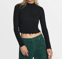 Rvca - Saved Long Sleeve Crop Top